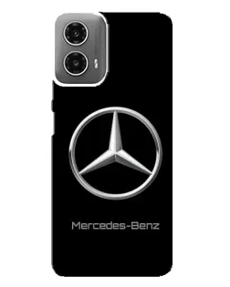 Чехол для Motorola MOTO G34 с картинкой «Mercedes Silver Logo»