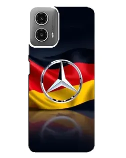 Чехол для Motorola MOTO G34 с картинкой «Mercedes — флаг Германии»