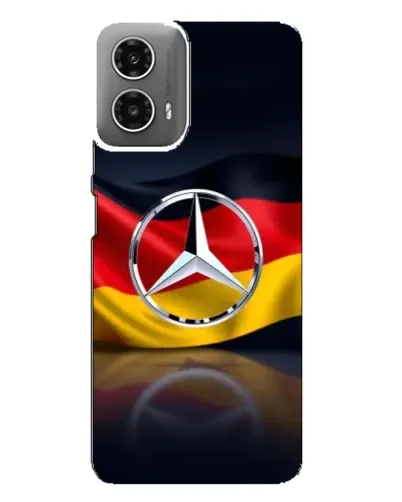 Чехол для Motorola MOTO G34 с картинкой «Mercedes — флаг Германии»