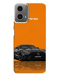 Чехол для Motorola MOTO G34 с картинкой «Оранжевый Mercedes AMG»