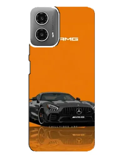 Чехол для Motorola MOTO G34 с картинкой «Оранжевый Mercedes AMG»