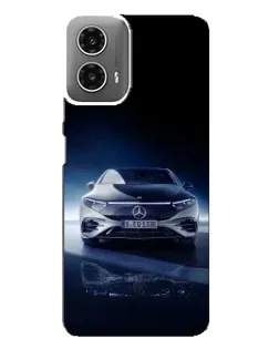 Чехол для Motorola MOTO G34 с картинкой «Ночной Mercedes EQ»