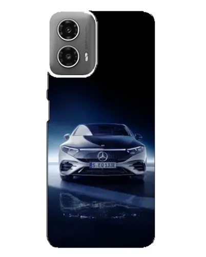 Чехол для Motorola MOTO G34 с картинкой «Ночной Mercedes EQ»