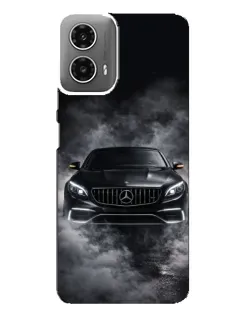 Чехол для Motorola MOTO G34 с картинкой «Mercedes в дыму»