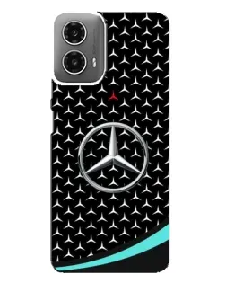 Чехол для Motorola MOTO G34 с картинкой «Mercedes — бирюзовый акцент»