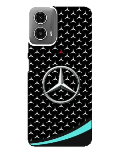 Чехол для Motorola MOTO G34 с картинкой «Mercedes — бирюзовый акцент»