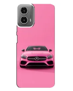 Чехол для Motorola MOTO G34 с картинкой «Розовый Mercedes AMG»