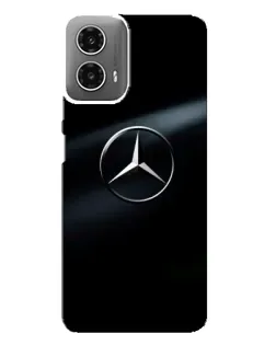 Чехол для Motorola MOTO G34 с картинкой «Mercedes на металле»