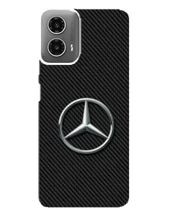 Чехол для Motorola MOTO G34 с картинкой «Карбоновый Mercedes стиль»