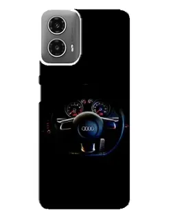 Чехол для Motorola MOTO G34 с картинкой «Салон Audi — руль»