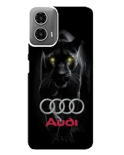 Чехол для Motorola MOTO G34 с картинкой «Пантера и Audi»