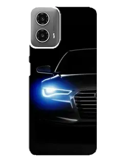 Чехол для Motorola MOTO G34 с картинкой «Неоновый взгляд Audi»