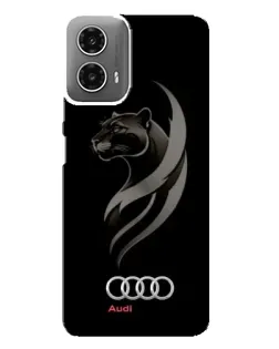 Чехол для Motorola MOTO G34 с картинкой «Графика — пантера и Audi»
