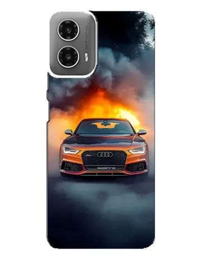 Чехол для Motorola MOTO G34 с картинкой «Audi в огненном дыму» Чехол для Motorola MOTO G34 с картинкой «Audi в огненном дыму»