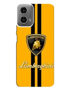 Чехол для Motorola MOTO G34 с картинкой «Lamborghini Stripe желтый»