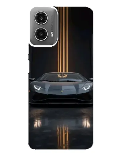 Чехол для Motorola MOTO G34 с картинкой «Lamborghini золотые линии»