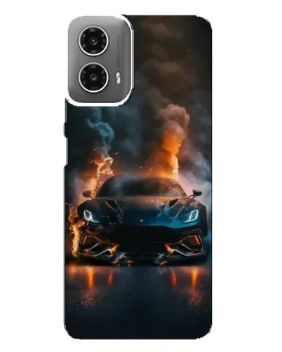 Чехол для Motorola MOTO G34 с картинкой «Lamborghini дымная эстетика»