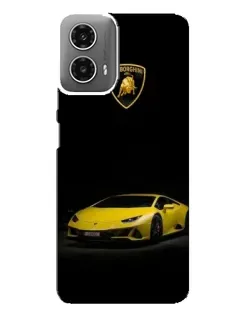 Чехол для Motorola MOTO G34 с картинкой «Lamborghini желтый акцент»