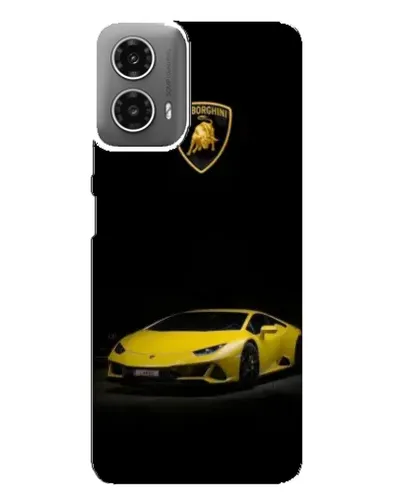 Чехол для Motorola MOTO G34 с картинкой «Lamborghini желтый акцент»