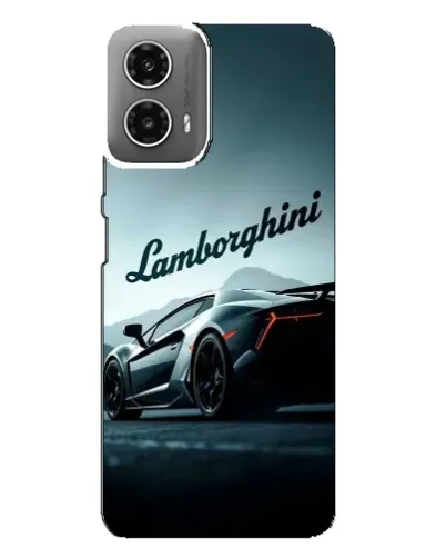 Чехол для Motorola MOTO G34 с картинкой «Классическая надпись Lamborghini»