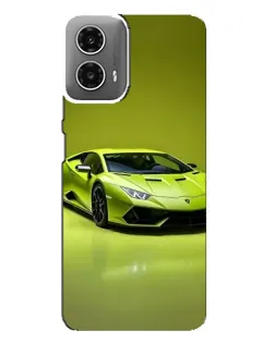 Чехол для Motorola MOTO G34 с картинкой «Салатовый Lamborghini Huracan»