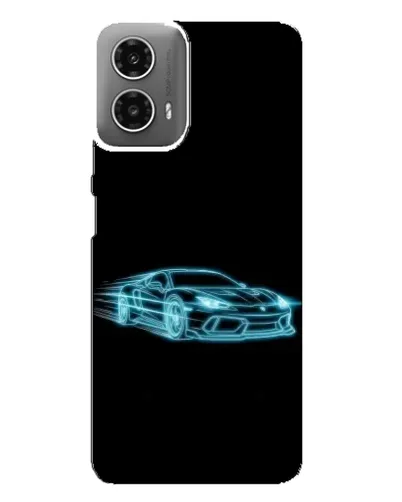 Чехол для Motorola MOTO G34 с картинкой «Неоновый контур Lamborghini»