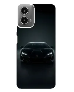 Чехол для Motorola MOTO G34 с картинкой «Черный Lamborghini Aventador»