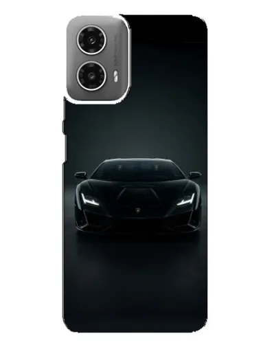Чехол для Motorola MOTO G34 с картинкой «Черный Lamborghini Aventador»