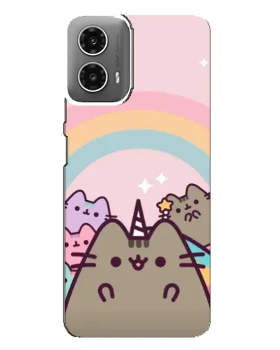 Чехол для Motorola MOTO G34 с картинкой «Единорог Pusheen»