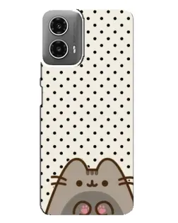 Чехол для Motorola MOTO G34 с картинкой «Пушин в горошек»