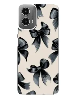 Чехол для Motorola MOTO G34 с картинкой «Банты Coquette»