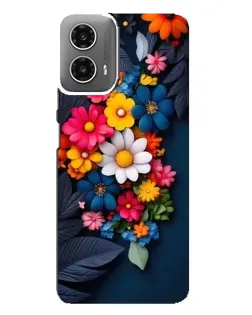 Чехол для Motorola MOTO G34 с картинкой «Цветочная феерия»