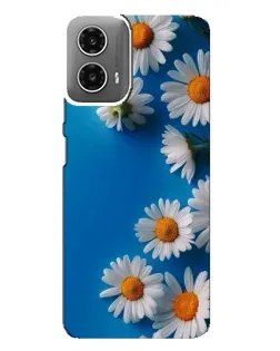 Чехол для Motorola MOTO G34 с картинкой «Белоснежные маргаритки»