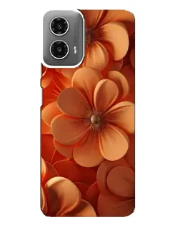 Чехол для Motorola MOTO G34 с картинкой «Оранжевый макро цветок»