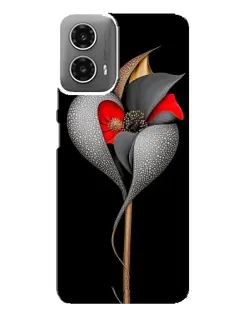 Чехол для Motorola MOTO G34 с картинкой «Серебряный фантазийный цветок»