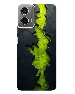 Чехол для Motorola MOTO G34 с картинкой «Салатовый разлом скалы» Чехол для Motorola MOTO G34 с картинкой «Салатовый разлом скалы»