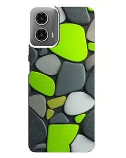 Чехол для Motorola MOTO G34 с картинкой «Яркая неоновая галька»