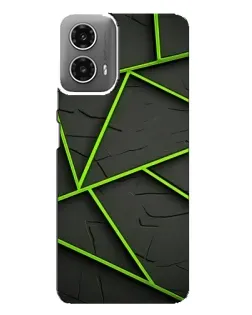 Чехол для Motorola MOTO G34 с картинкой «Зеленые геометрические линии»