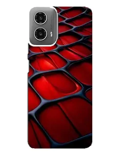 Чехол для Motorola MOTO G34 с картинкой «Красная глянцевая сетка»