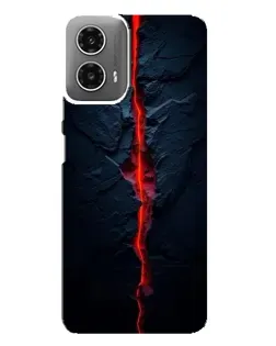 Чехол для Motorola MOTO G34 с картинкой «Kрасная лавовая трещина»