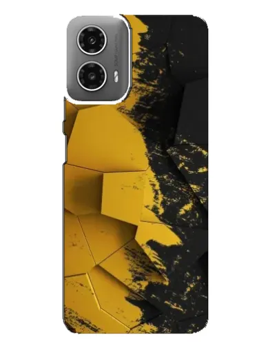 Чехол для Motorola MOTO G34 с картинкой «Золотые осколки геометрии»