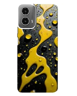 Чехол для Motorola MOTO G34 с картинкой «Жидкое желтое золото»