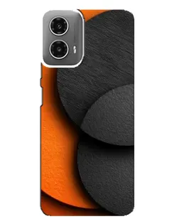 Чехол для Motorola MOTO G34 с картинкой «Геометрия оранжевых кругов»