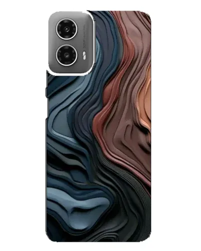 Чехол для Motorola MOTO G34 с картинкой «Цветные волны каньона»