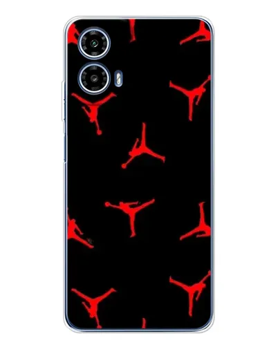 Чехол для Motorola Moto G35 с картинкой «Jordan Red Pattern»