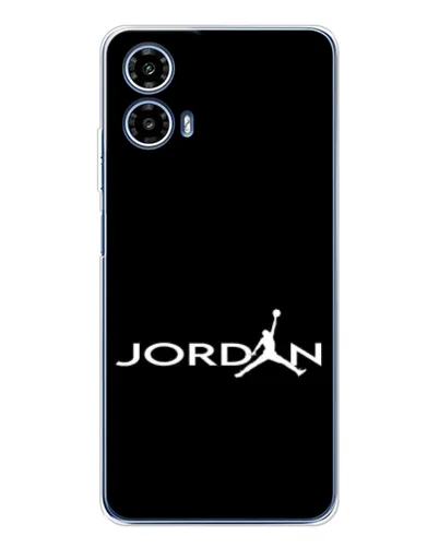 Чехол для Motorola Moto G35 с картинкой «Jordan White Logo»