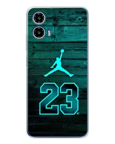 Чехол для Motorola Moto G35 с картинкой «Jordan Cyan 23»
