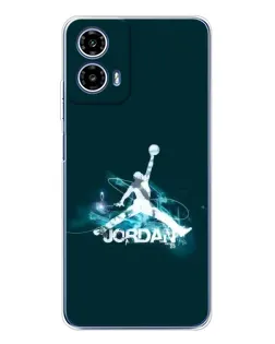 Чехол для Motorola Moto G35 с картинкой «Jordan Blue Fire»