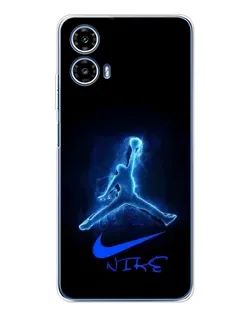 Чехол для Motorola Moto G35 с картинкой «Jordan Neon Blue»