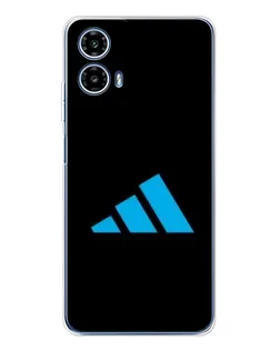 Чехол для Motorola Moto G35 с картинкой «Adidas Cyan Logo»